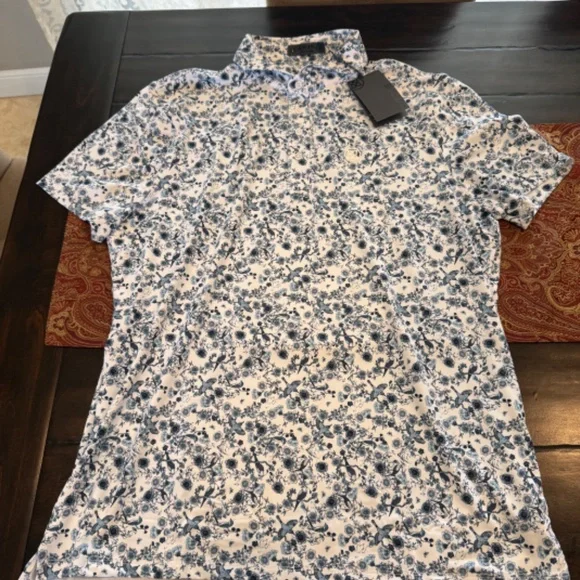 G/Fore Men's XL Ink Botanic Garden Tech Jersey Polo MSRP $120 - Picture 4 of 8